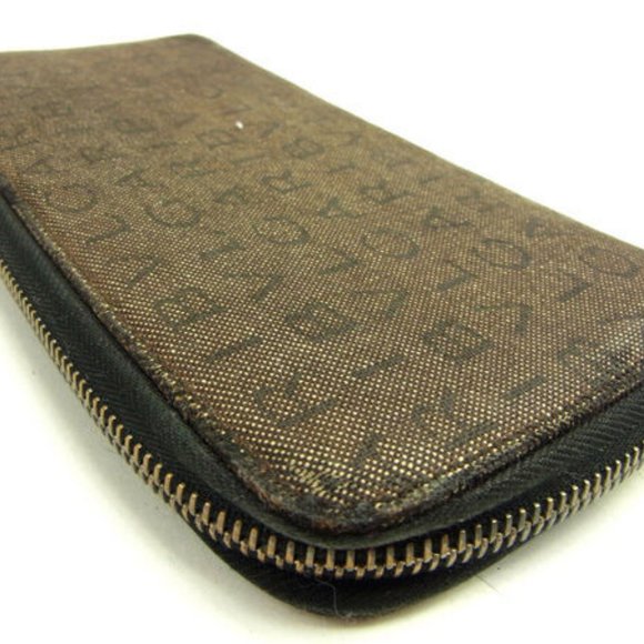 Authntic Bvlgari Wallet Purse Logo Mania Brown Silver Woman - Picture 3 of 6